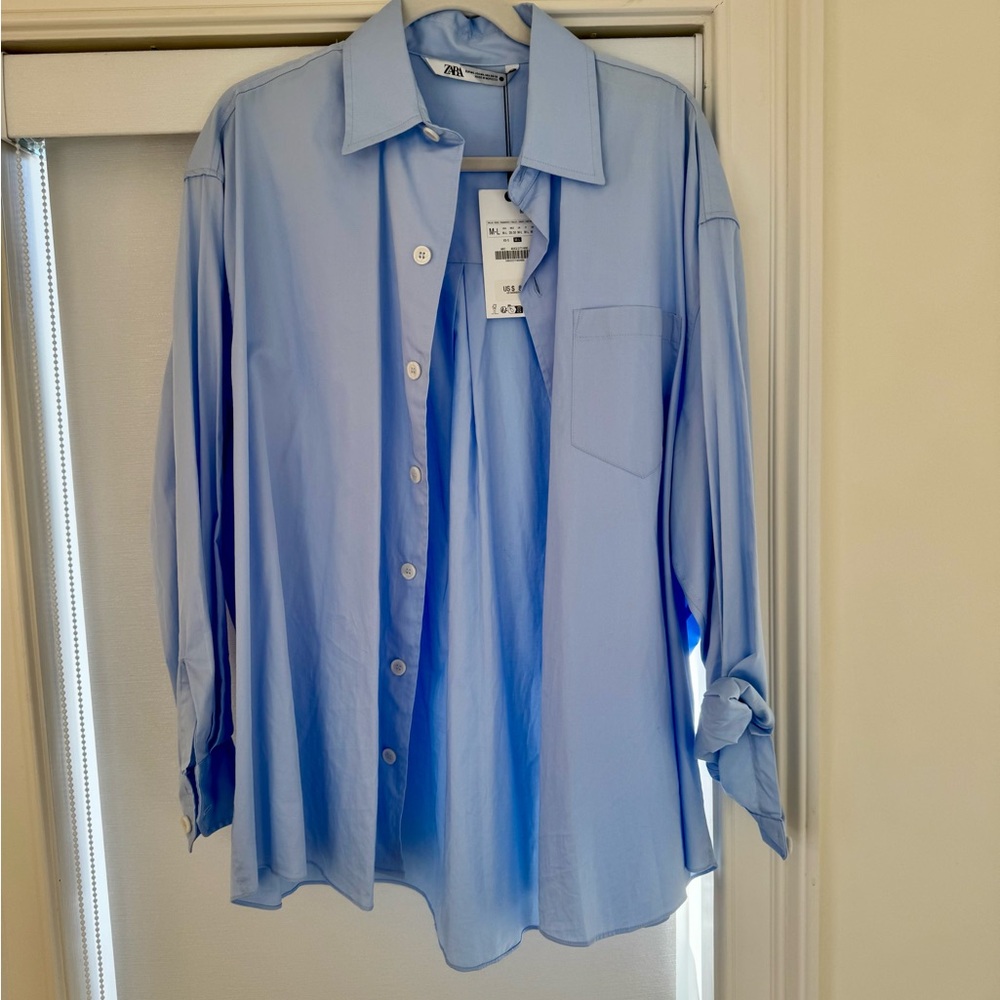 Zara Oversized Cotton Button Down